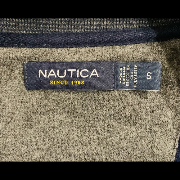 Men’s Nautica Navy Quarter Zip Pullover Jacket Small - Picture 3 of 3